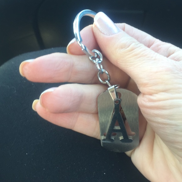 stainless steel metal keychain ev letter avail - Picture 3 of 8